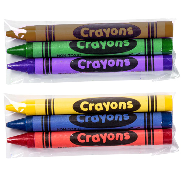 AmerCareRoyal® Cellophone Wrapped Crayon Packs