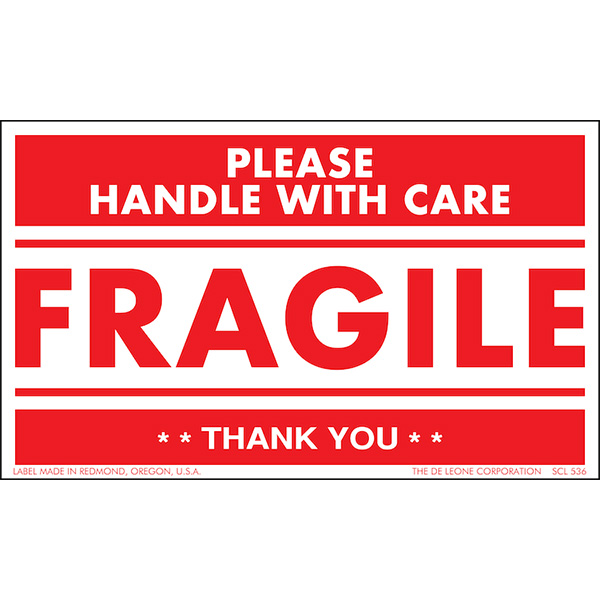 Pressure Sensitive "Fragile" Label