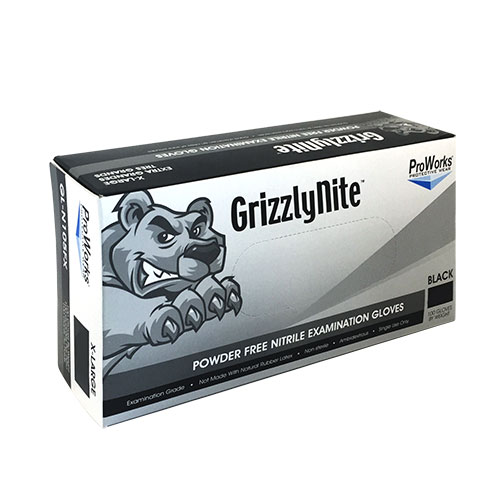 Hospeco ProWorks GrizzlyNite Disposable Nitrile Gloves