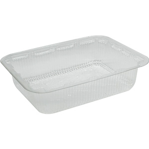 WNA par Pak Atrium 12.5 Mil Ops Plastic Rectangle Tray Lid for 3 Compartment Nacho Tray Food Container, Clear | 300/Case