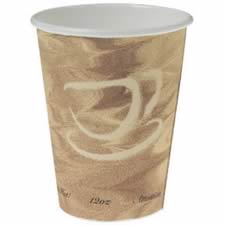 SOLO® Hot Paper Cup, 12 oz, Brown, Mystique Design