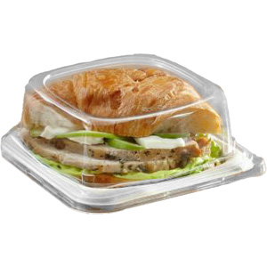 Sabert Square Sandwich Container Dome Lid