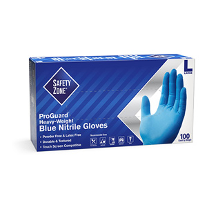 The Safety Zone ProGuard Powder Free Heavy Weight Nitrile Gloves