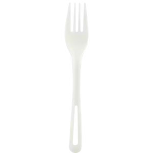 World Centric Compostable Fork with Ribbing